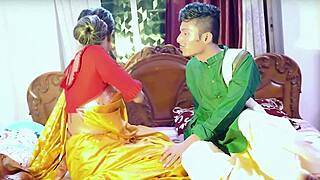 indian bengali newlywed couple enjoys honeymoon night with first time doggystyle missionary creampie and pussy licking in bedroom