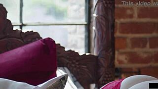 Wet lesbian kisses drive Freya Parker wild with pussy licking bliss