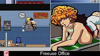 office workers use freeuse policy during retro comic tasks