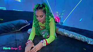 Armani drops dance beats for bunny costume deepthroat doggystyle creampie quickie pounding