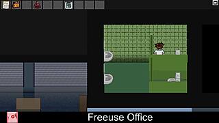 office workers use freeuse policy during retro comic tasks