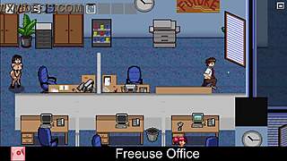 office workers use freeuse policy during retro comic tasks