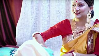 indian bengali newlywed couple enjoys honeymoon night with first time doggystyle missionary creampie and pussy licking in bedroom