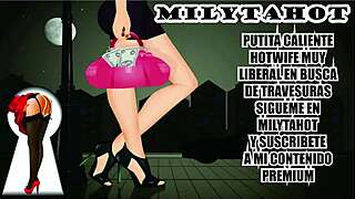 latina wife moans as husband catches her with thick cock sleeve toy final part