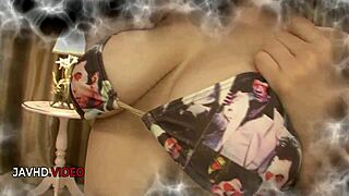 meisa hanai teases with lush tits before hot pussy fuck