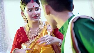 indian bengali newlywed couple enjoys honeymoon night with first time doggystyle missionary creampie and pussy licking in bedroom