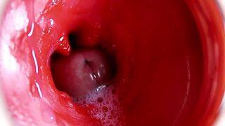 camera buried in pussy captures powerful cum flood internal 4k asmr