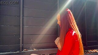 hey italian milf artemisia, show those big natural tits outdoors