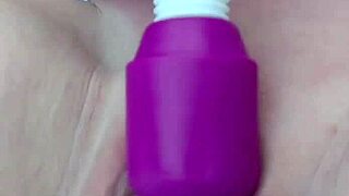 Milf Shaved Pussy Magic Wand Orgasm Explodes In Sunny Garden