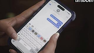 Trio sneaks quiet fuck but stepmom catches blonde brunette pussy licking session