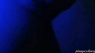 Filipina single mom declares it's party time for her hairy pussy and curvy body