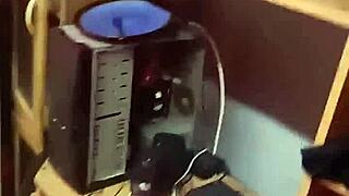 Black Skinny Slut Sucks Stepdaddy's Cock Bent Over For Tight Pussy Doggystyle Pounding