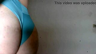 blonde femboy in lingerie spreads huge ass and sensualizes on cam