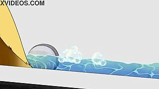 furry girl spreads pussy in bubbly bathtub timelapse soaking wet and sexy 🛁🐾💦