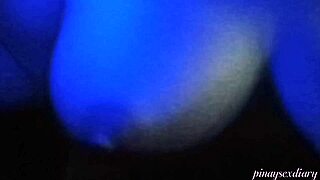 Filipina single mom declares it's party time for her hairy pussy and curvy body