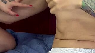 corno calls while she deepthroats lies cum floods hotwife mouth drips out