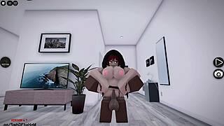 playing roblox condo game with bff turns into hot monster bbc session part 2 🎮🍆🔥