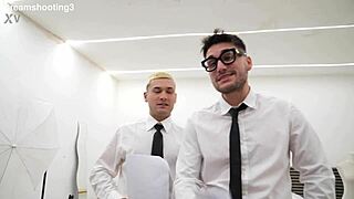 Neapolitan babe begs for anal from Latino and Italian during job interview fuck