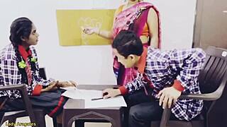 damn this desi 18+ cutie gets bent over fucked hard in wild threesome group 😘🍆💦