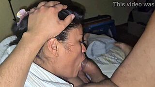 damn that wet blowjob leads to her fat ass getting pounded so intense