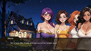 farmer's accidental boner pops up in front of everyone during taboo hentai game ep 19