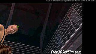 damn this foxy 3d brunette babe takes both cocks like a pro in hentai group action