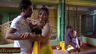 Indian couple swaps partners for wild banging at Holi party sex fest