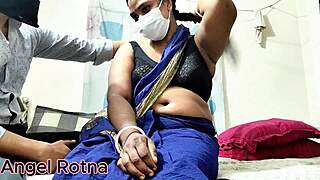 Desi girl rides teacher's cock hard in bedroom first time dirty talk