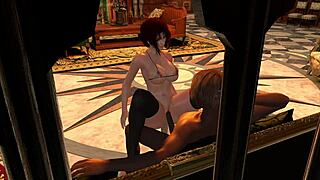 A rich wife bounces wildly on massive cock in uncensored 3D hentai animation bliss