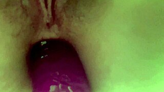 italian milf artemisia stretches big tits ass with anal toys close up