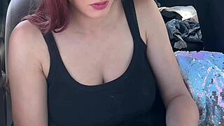 artemisia love's big tits tease during steamy car munching session