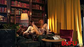 young brunette babe seduced by old guy discovers tight anal pleasure all holes