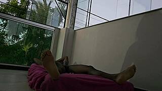 hot morena exhibitionist takes doggystyle creampie in fat ass