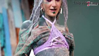 wanna see this sexy hippie milf in heels and lingerie get her tight pussy pounded by the interviewer?