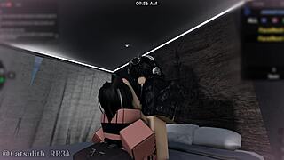 cheeky catgirl gets teased in roblox game with follower part 77