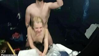 Tiny Skinny Teen's Outdoor Sauna Fuck Makes Me Cum So Hard POV