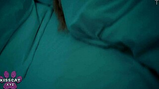 Step mom catches step dad creampie Amber Kawaii fucks hard shared bed