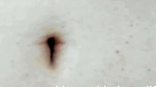 oh god i spit on my fat belly button then finger it deep for fetish thrill