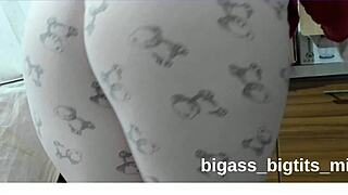 Teasing camel toe through pajamas solo play