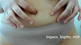 oh god i spit on my fat belly button then finger it deep for fetish thrill
