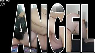 neighbor chubby blonde housewife angel gives deepthroat footjob in bedroom mission tease