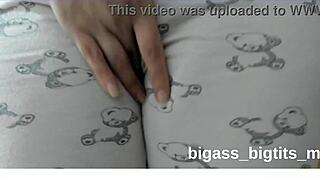 bbw milf fingers fat pussy through pajama cameltoe closeup