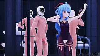 Hey girls, ready for two hentai babes riding four huge cocks hard?