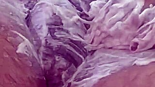 Indian woman completes private hair removal with audio