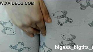 fat latina milf spreads cameltoe pussy fingering in pajamas solo