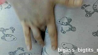 curvy latina rubs her fat pussy through camel toe pajamas at home