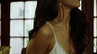 Gorgeous brunette lesbians get dirty licking and spreading