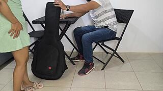 perverted musician teaches his student guitar lessons without knowing hes about to seduce her part 1 home video