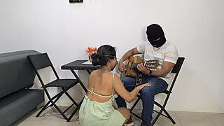 perverted musician teaches his student guitar lessons without knowing hes about to seduce her part 1 home video