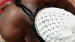 hot black babe gets fucked by a huge black cock